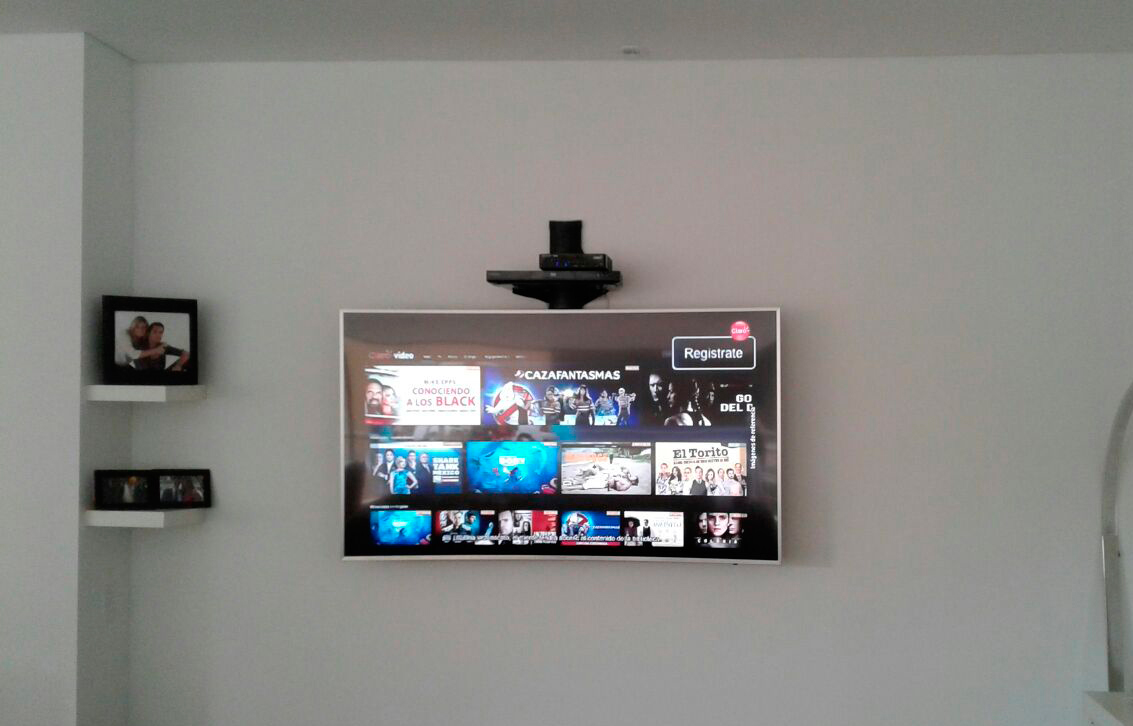 Base Flotante para decodificador, instalación por encima del TV